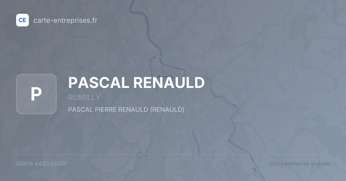 PASCAL RENAULD — 448045401 — fiche entreprise