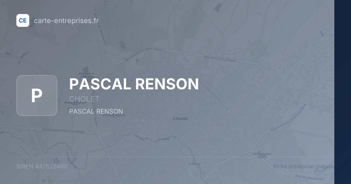 PASCAL RENSON — 447522400 — fiche entreprise