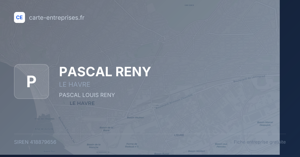 PASCAL RENY — 418879656 — fiche entreprise