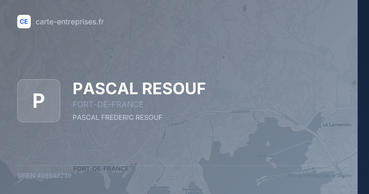 PASCAL RESOUF — 409948239 — fiche entreprise