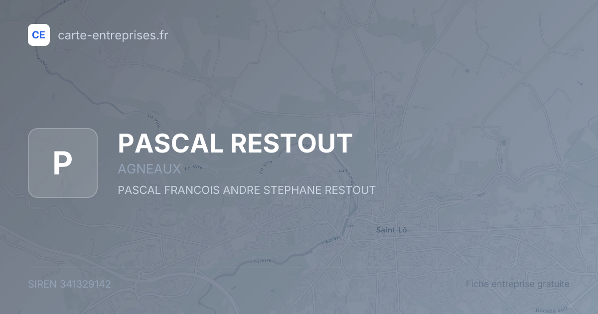 PASCAL RESTOUT — 341329142 — fiche entreprise