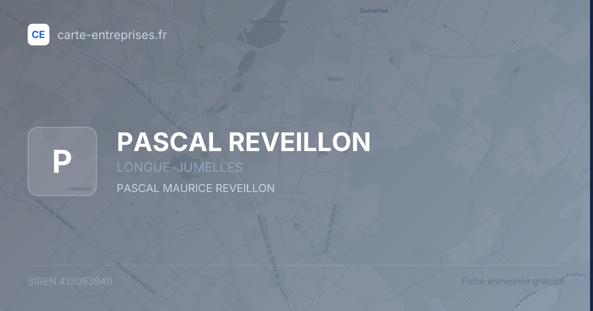 PASCAL REVEILLON — 413083940 — fiche entreprise