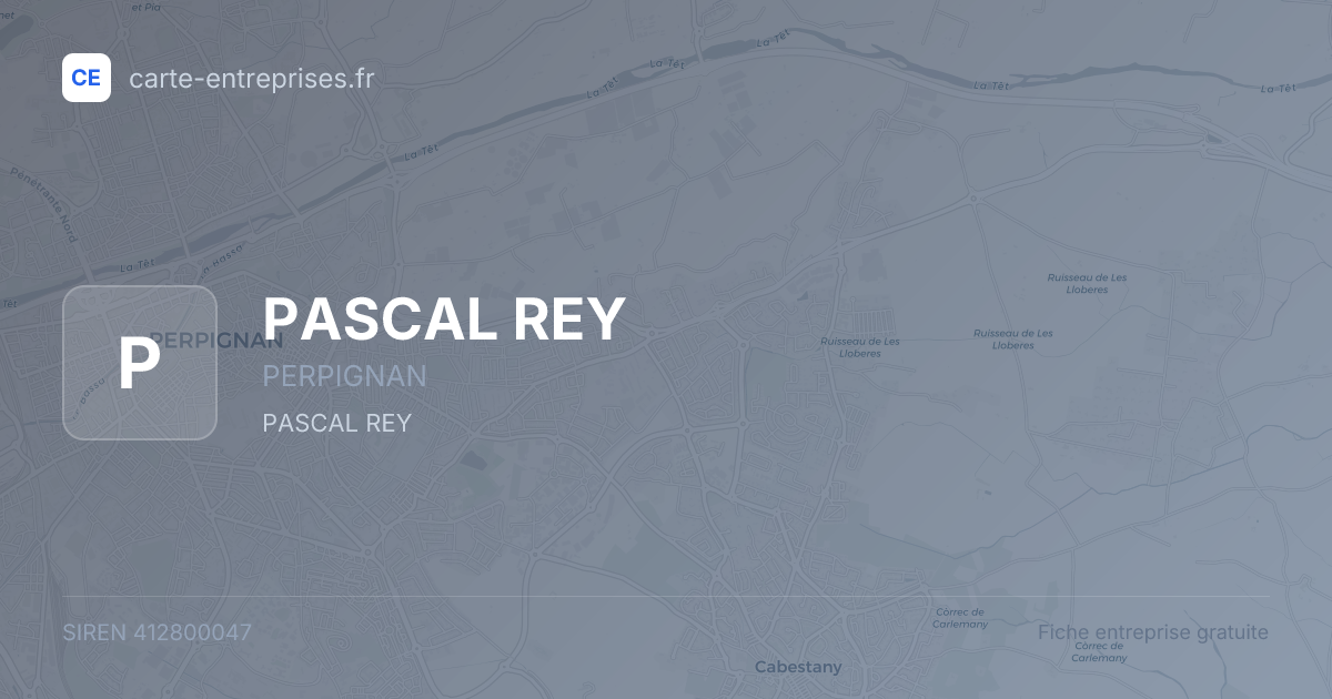 PASCAL REY — 412800047 — fiche entreprise