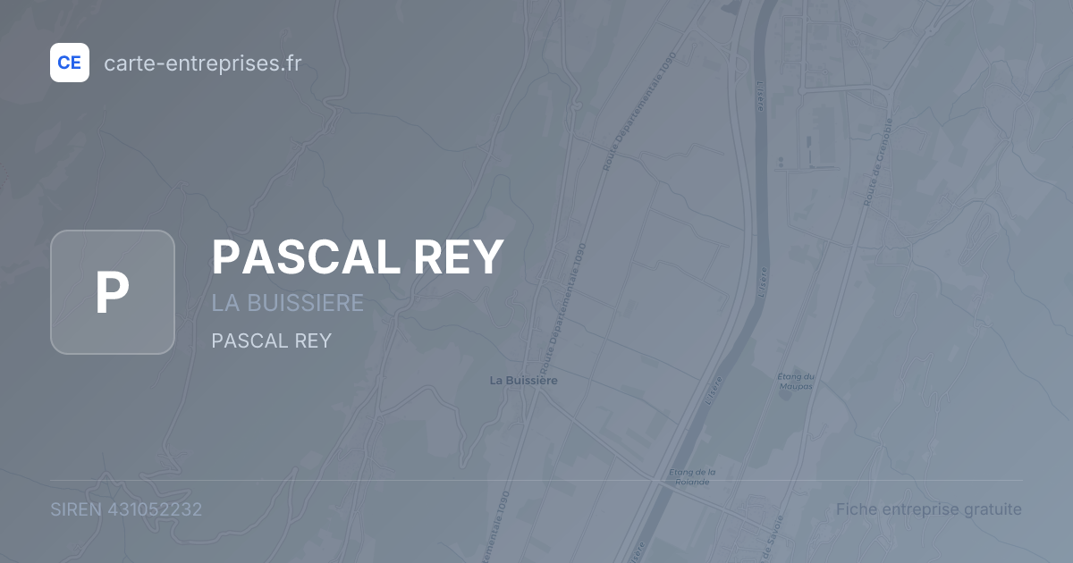 PASCAL REY — 431052232 — fiche entreprise