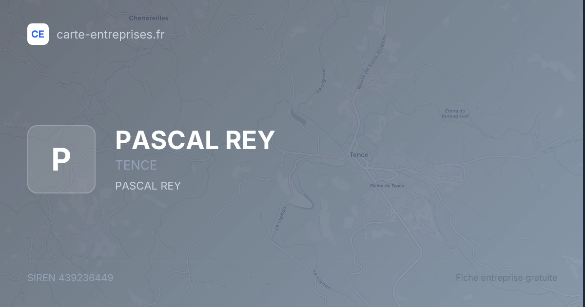 PASCAL REY — 439236449 — fiche entreprise