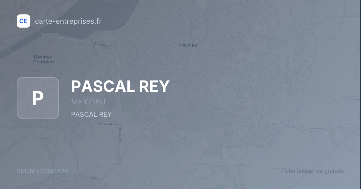 PASCAL REY — 513364430 — fiche entreprise