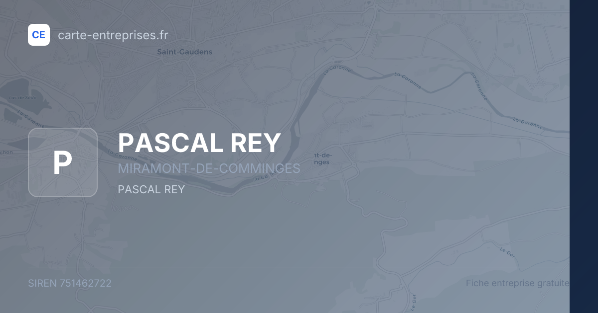 PASCAL REY — 751462722 — fiche entreprise