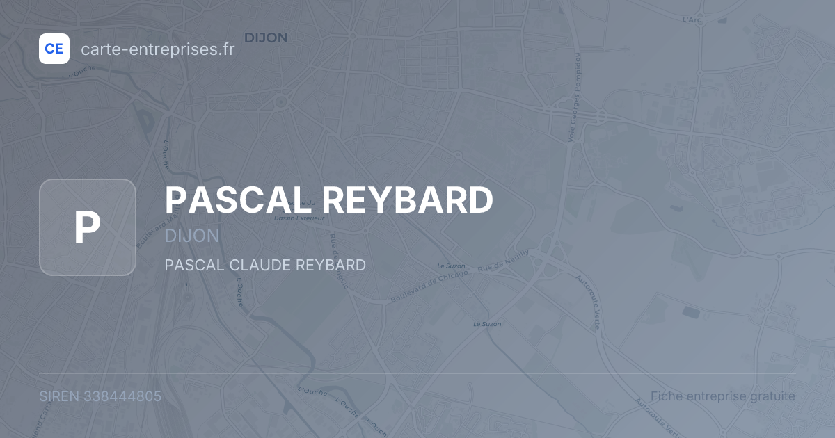 PASCAL REYBARD — 338444805 — fiche entreprise