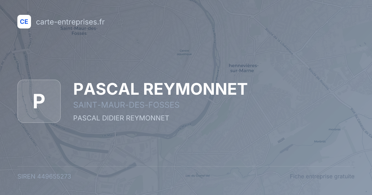 PASCAL REYMONNET — 449655273 — fiche entreprise