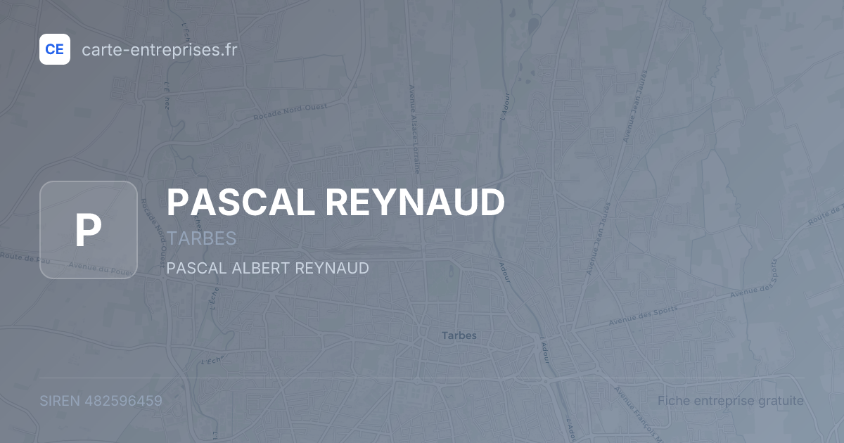 PASCAL REYNAUD — 482596459 — fiche entreprise