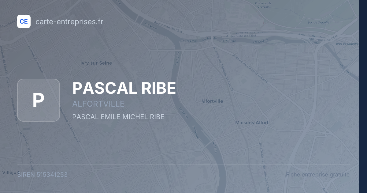 PASCAL RIBE — 515341253 — fiche entreprise