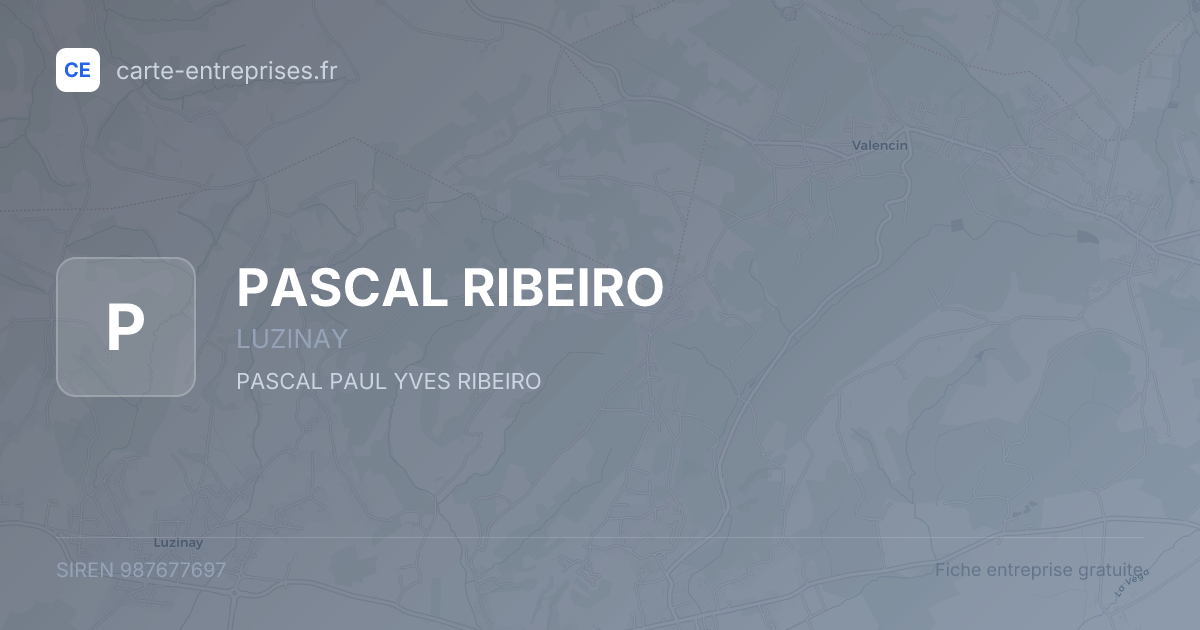PASCAL RIBEIRO — 987677697 — fiche entreprise