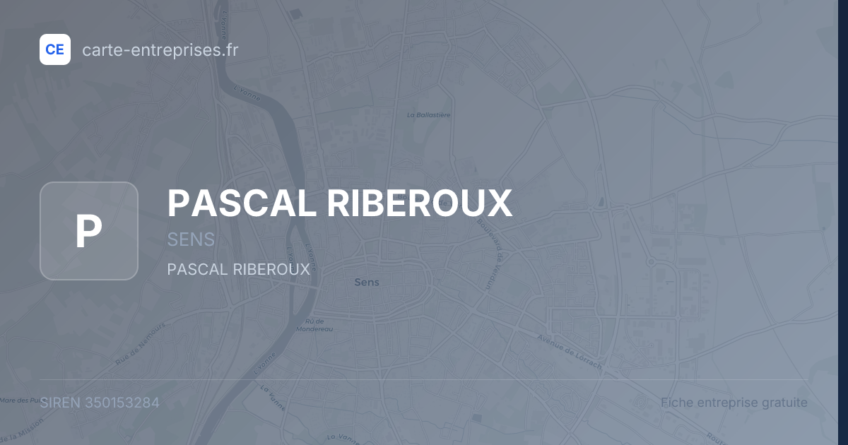 PASCAL RIBEROUX — 350153284 — fiche entreprise
