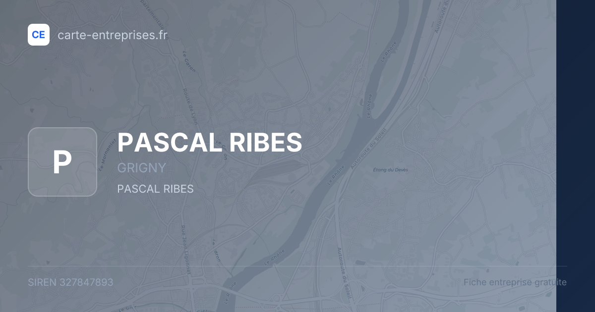 PASCAL RIBES — 327847893 — fiche entreprise
