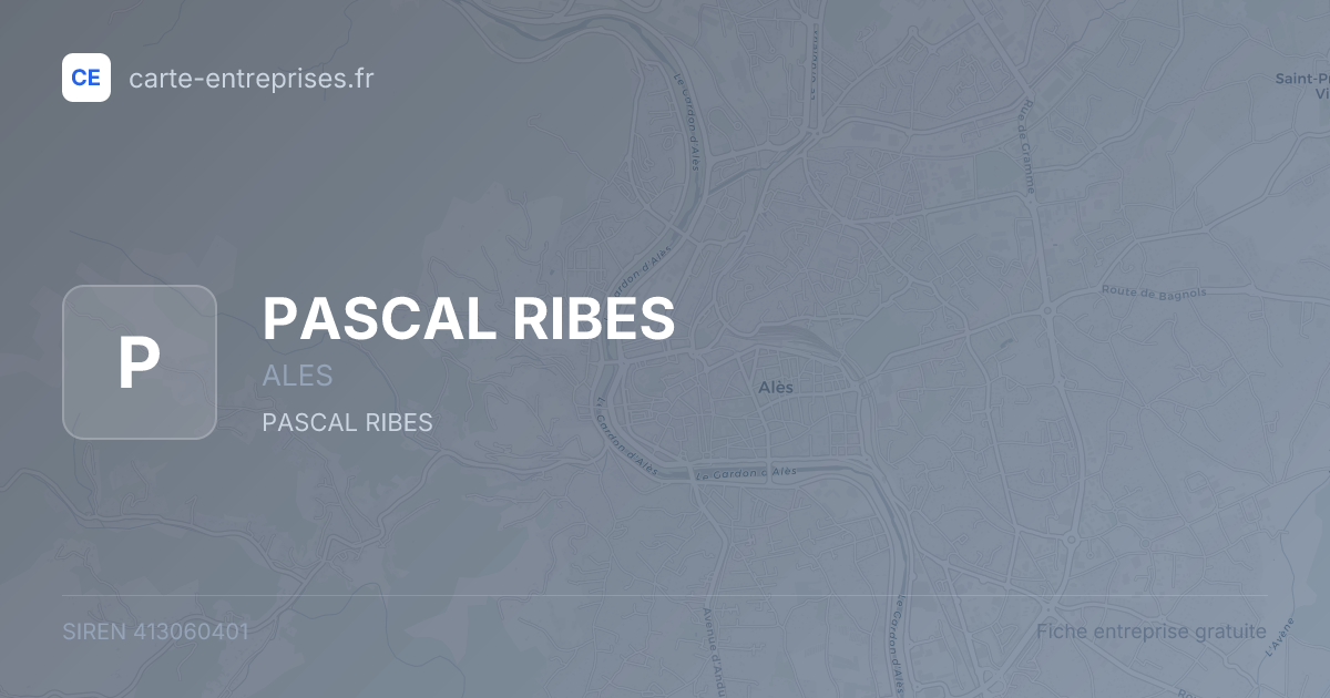 PASCAL RIBES — 413060401 — fiche entreprise