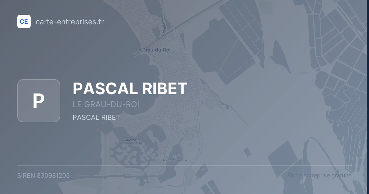 PASCAL RIBET — 830981205 — fiche entreprise