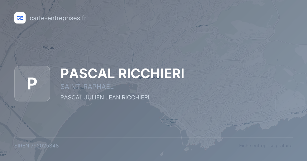 PASCAL RICCHIERI — 792025348 — fiche entreprise