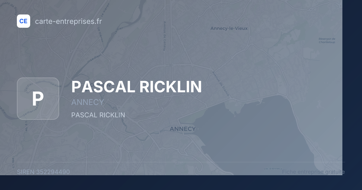 PASCAL RICKLIN — 352294490 — fiche entreprise
