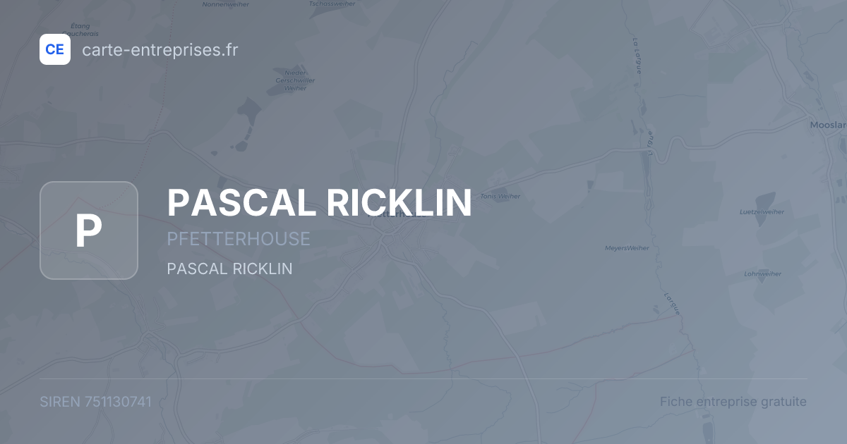 PASCAL RICKLIN — 751130741 — fiche entreprise