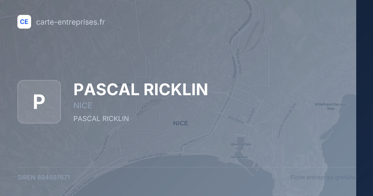 PASCAL RICKLIN — 894697671 — fiche entreprise