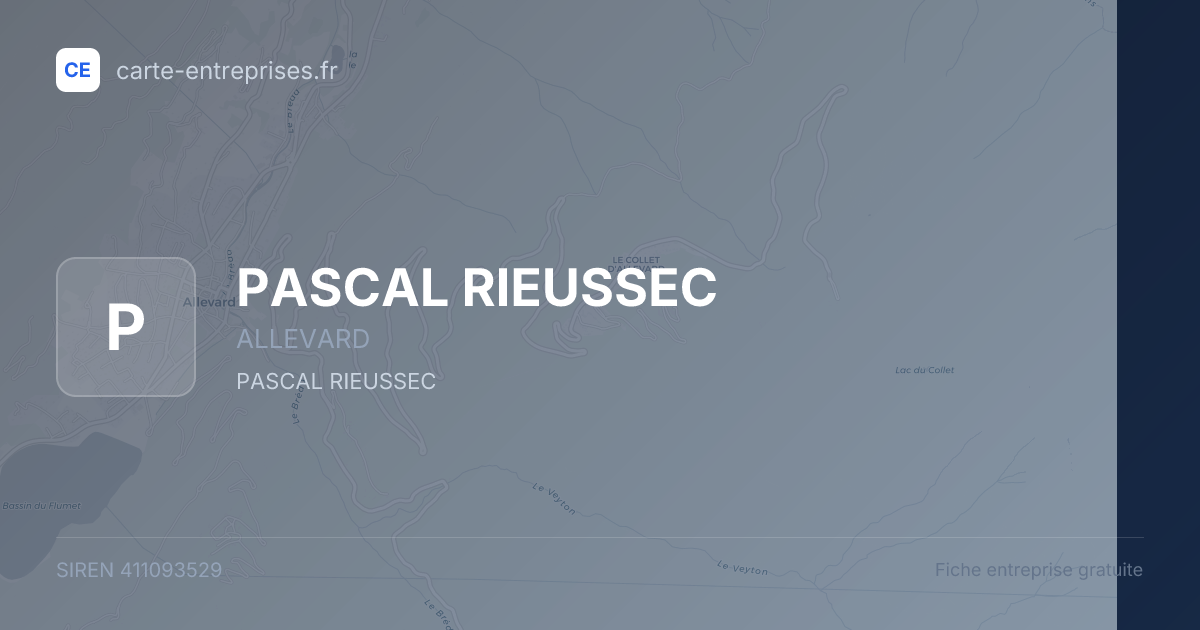 PASCAL RIEUSSEC — 411093529 — fiche entreprise