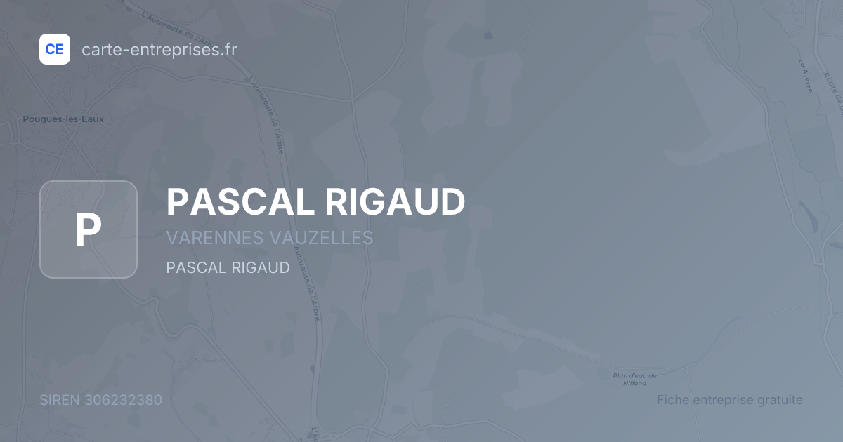 PASCAL RIGAUD — 306232380 — fiche entreprise