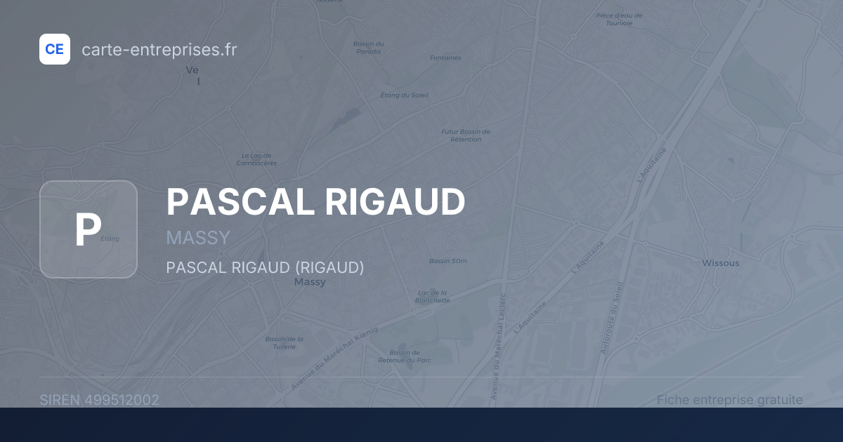 PASCAL RIGAUD — 499512002 — fiche entreprise