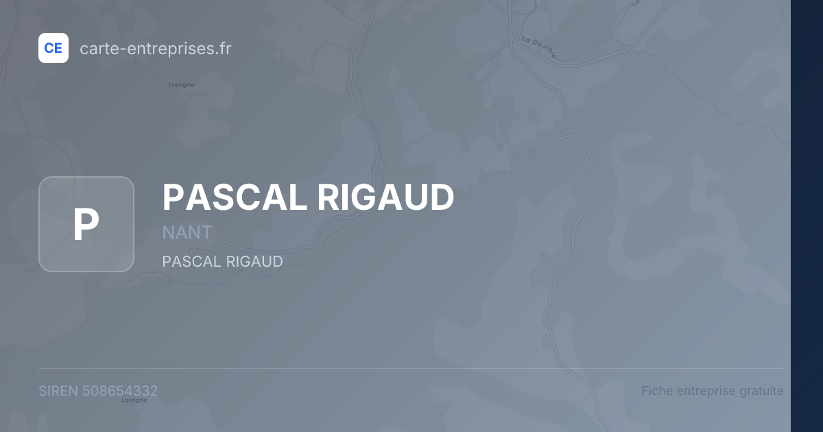 PASCAL RIGAUD — 508654332 — fiche entreprise