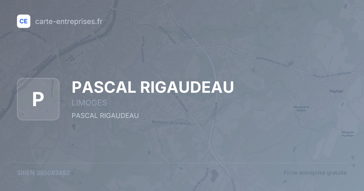 PASCAL RIGAUDEAU — 385082482 — fiche entreprise