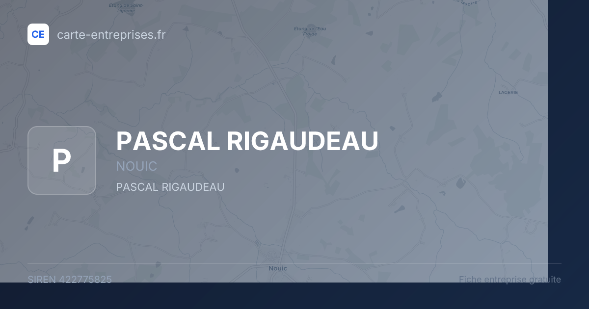 PASCAL RIGAUDEAU — 422775825 — fiche entreprise