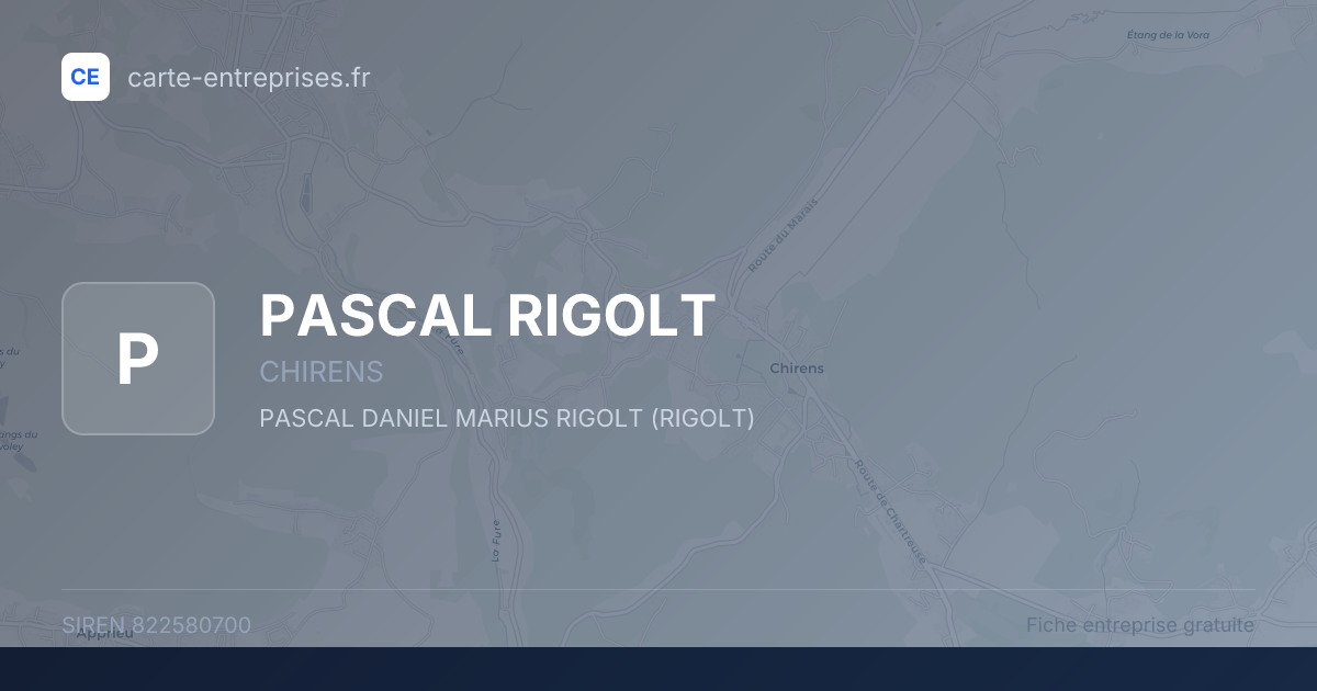 PASCAL RIGOLT — 822580700 — fiche entreprise