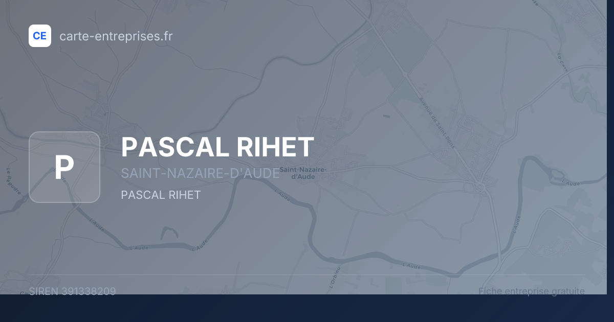 PASCAL RIHET — 391338209 — fiche entreprise