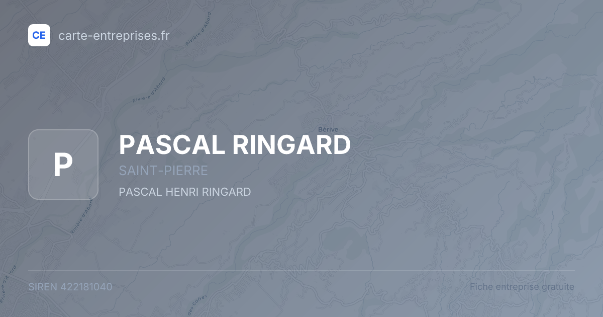 PASCAL RINGARD — 422181040 — fiche entreprise