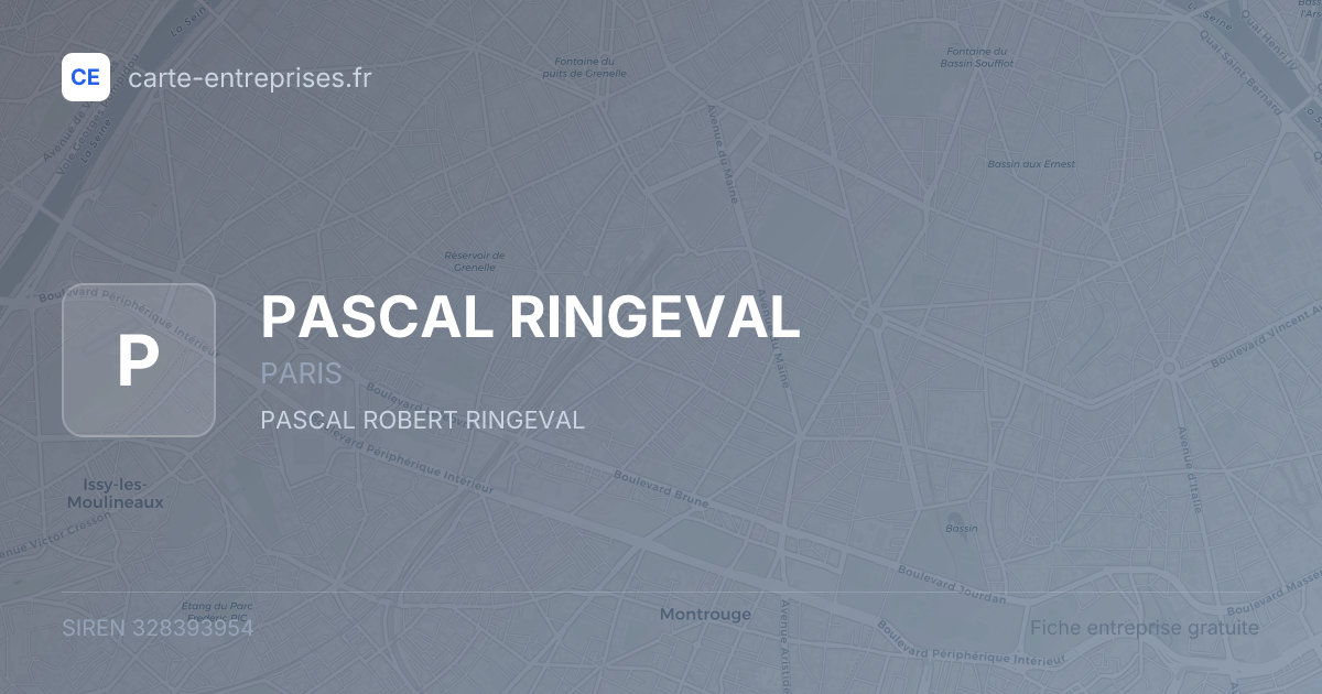 PASCAL RINGEVAL — 328393954 — fiche entreprise
