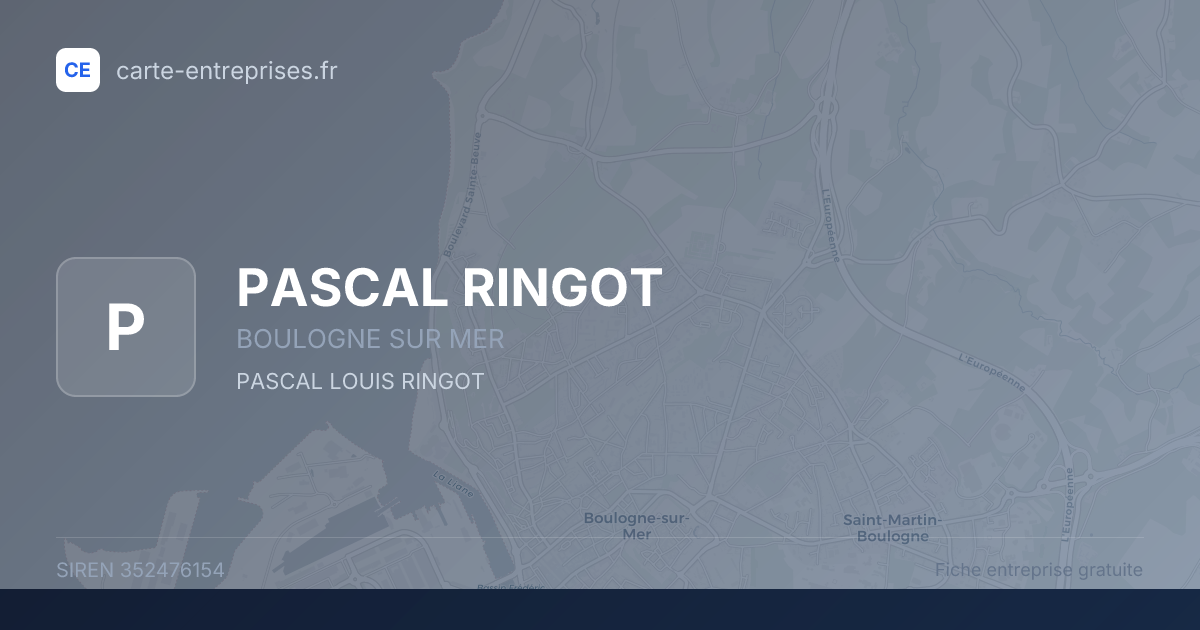 PASCAL RINGOT — 352476154 — fiche entreprise