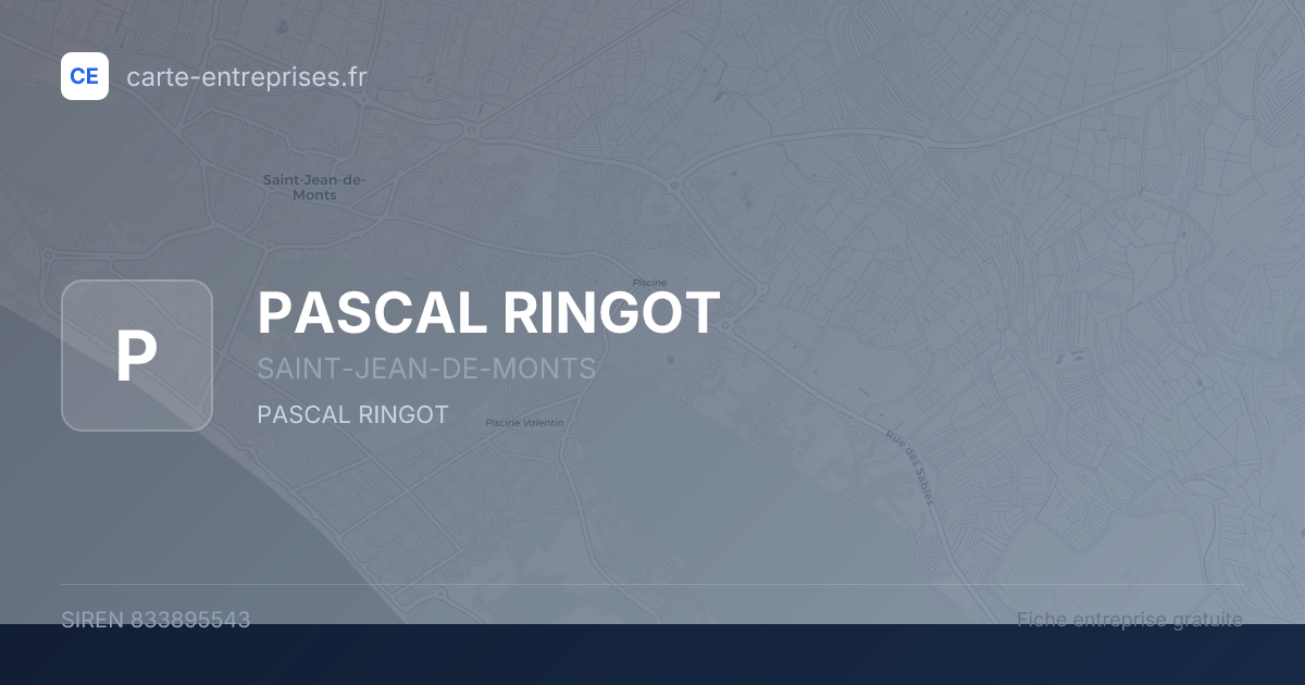 PASCAL RINGOT — 833895543 — fiche entreprise