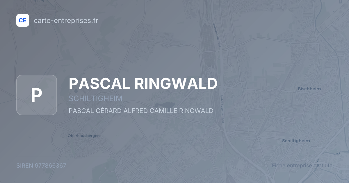 PASCAL RINGWALD — 977866367 — fiche entreprise