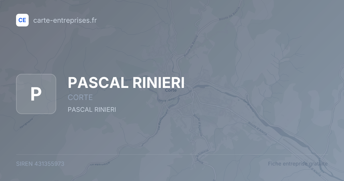 PASCAL RINIERI — 431355973 — fiche entreprise