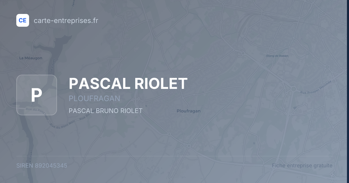 PASCAL RIOLET — 892045345 — fiche entreprise
