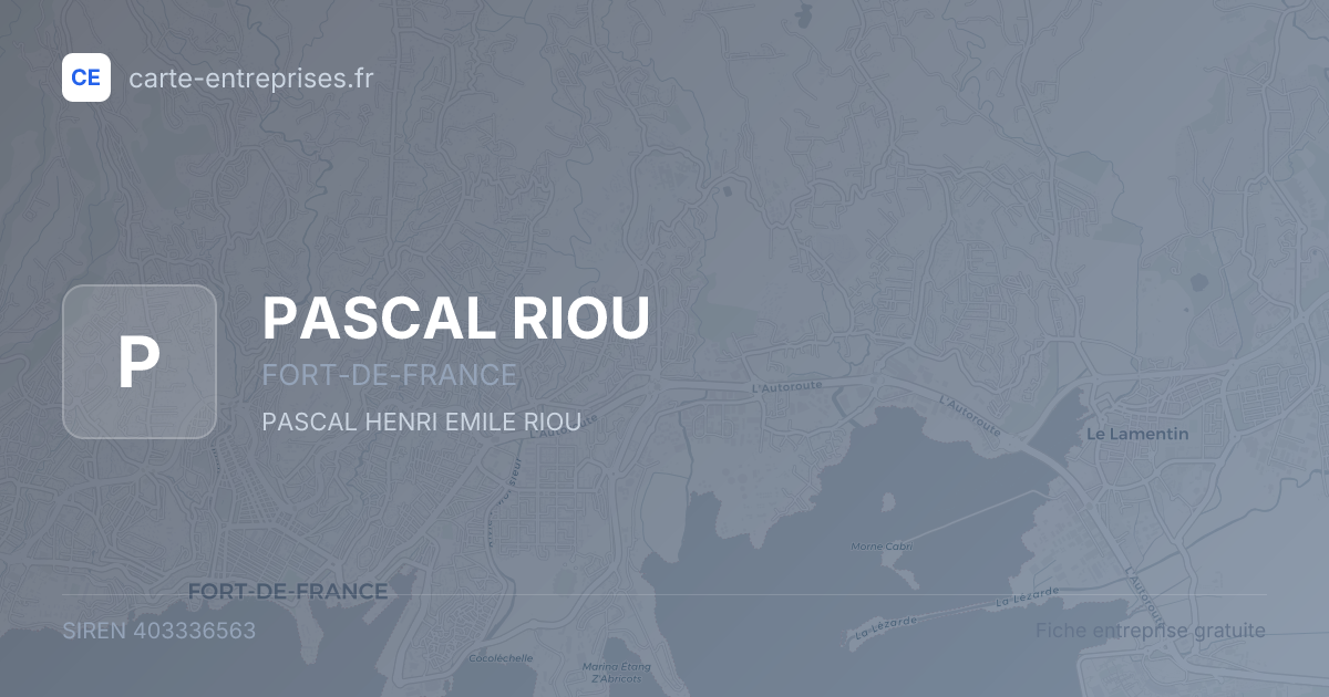 PASCAL RIOU — 403336563 — fiche entreprise