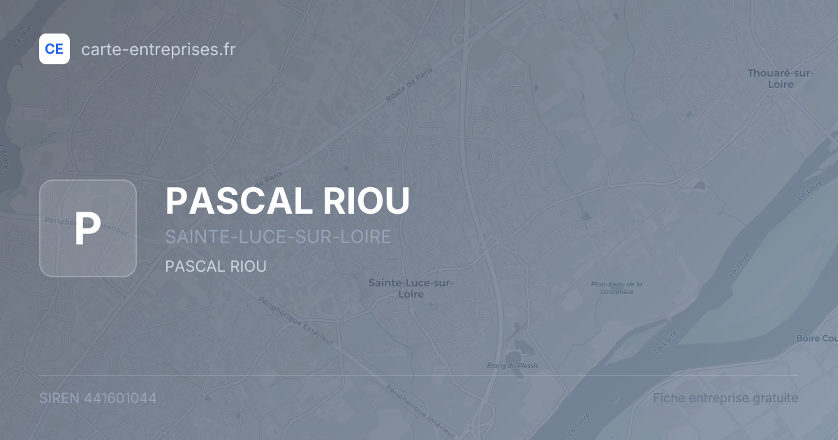 PASCAL RIOU — 441601044 — fiche entreprise