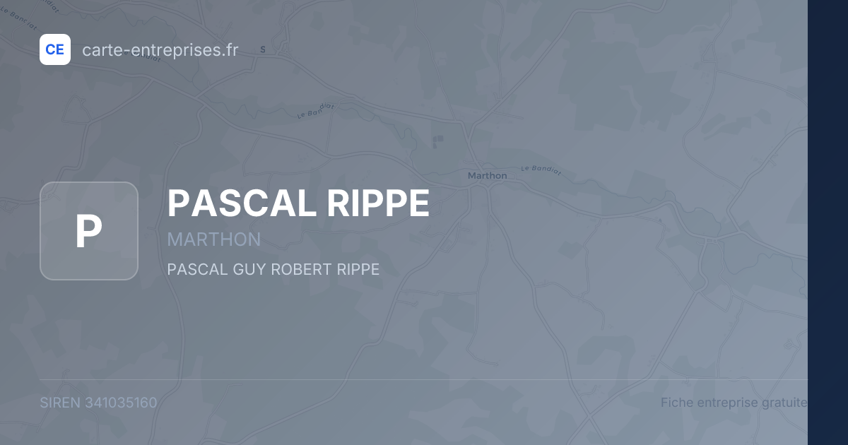 PASCAL RIPPE — 341035160 — fiche entreprise