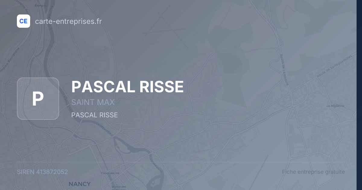 PASCAL RISSE — 413872052 — fiche entreprise
