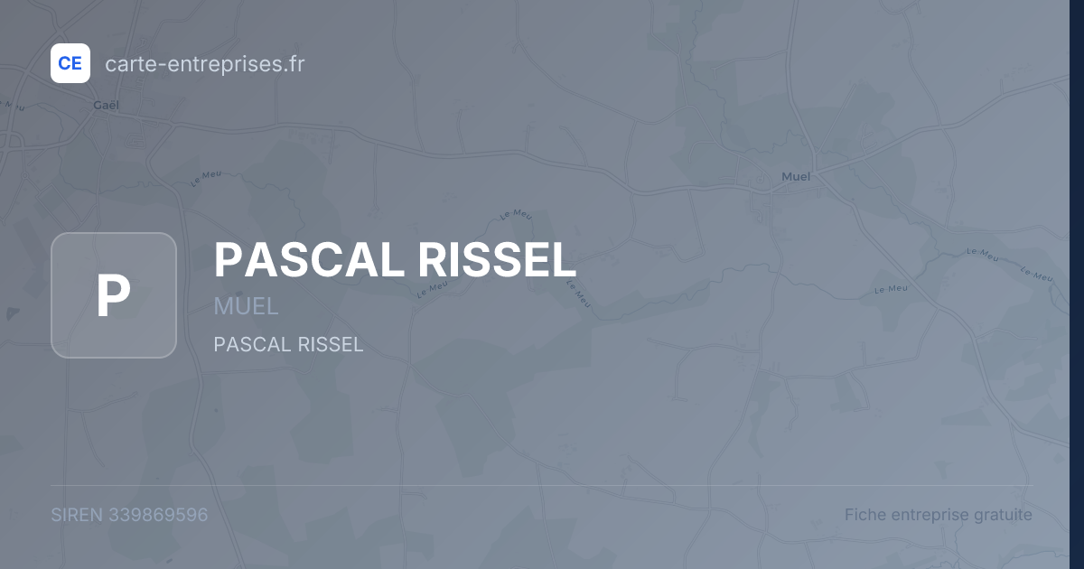 PASCAL RISSEL — 339869596 — fiche entreprise