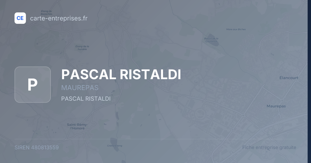 PASCAL RISTALDI — 480813559 — fiche entreprise