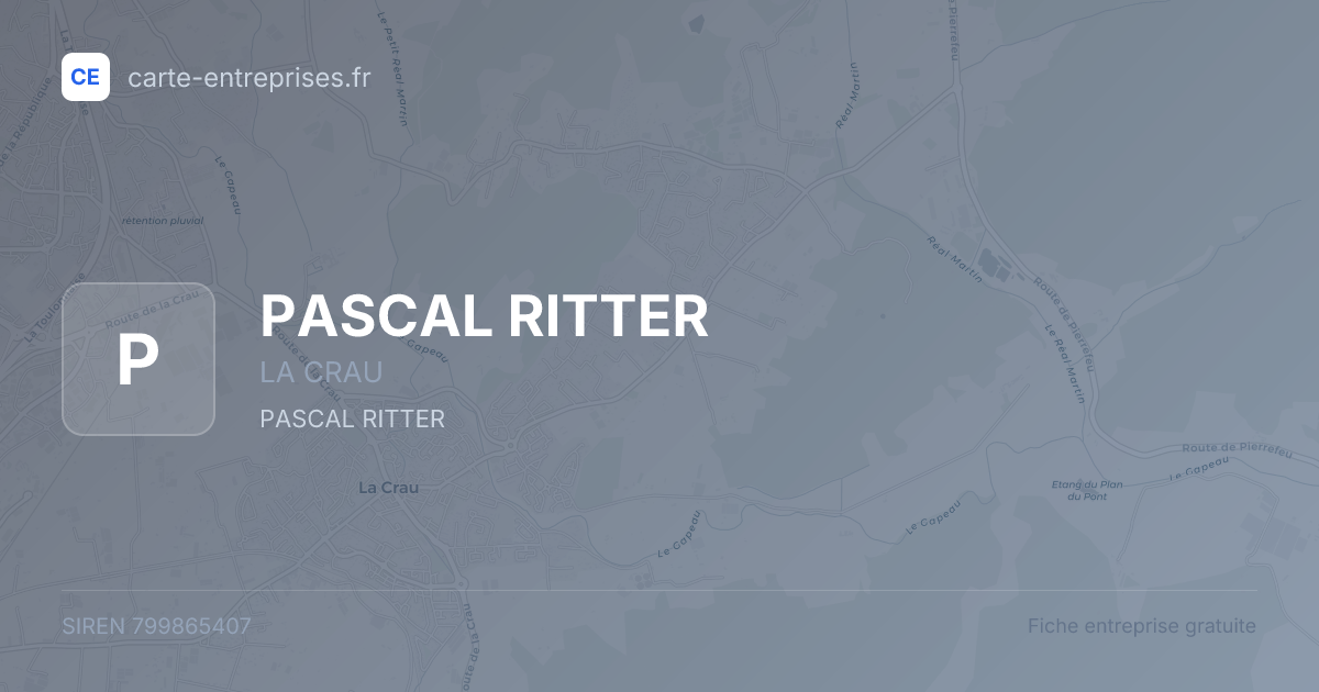 PASCAL RITTER — 799865407 — fiche entreprise