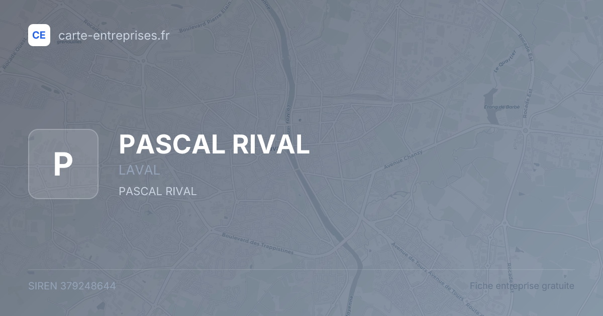 PASCAL RIVAL — 379248644 — fiche entreprise