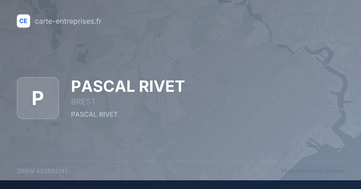 PASCAL RIVET — 403662141 — fiche entreprise