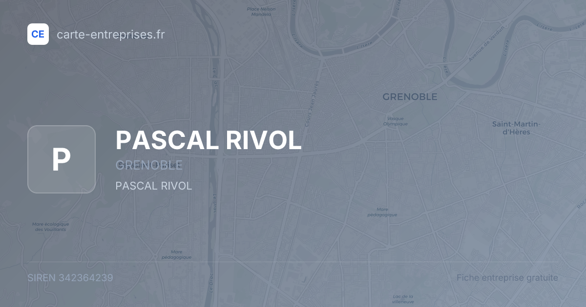 PASCAL RIVOL — 342364239 — fiche entreprise