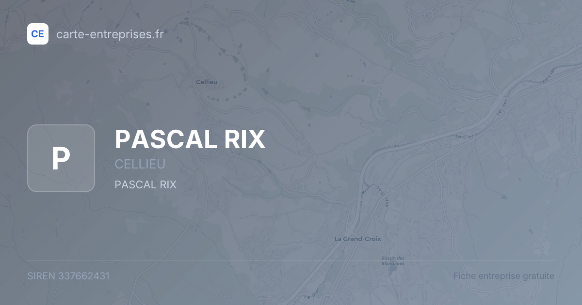 PASCAL RIX — 337662431 — fiche entreprise